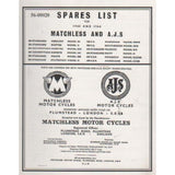 AJS Matchless Ersatzteilbuch 1963 1964