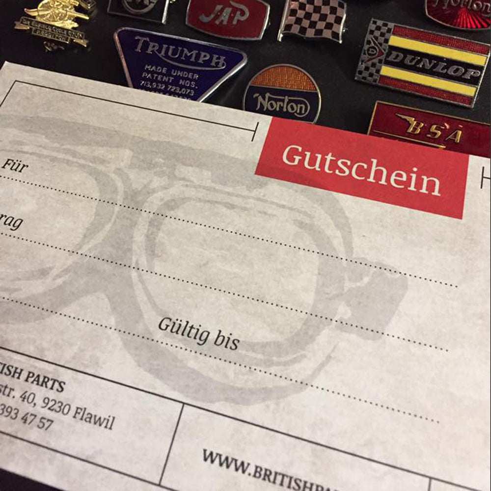 British Parts Geschenkgutschein CHF 500.-