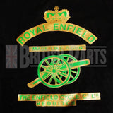 Royal Enfield T-Shirt, Gold/Grün auf Schwarz