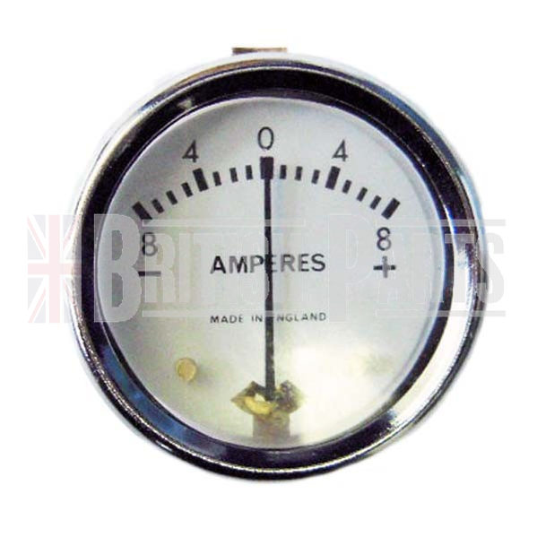 Amperemeter weiss 1 3/4", 8-0-8